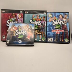 EA Games The Sims 2 PC Game Lot Base + 3 Expansion Packs Apartment Life Seasons